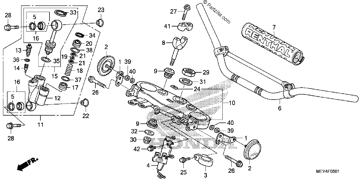 Diagrama de HANDLEBAR TOP BRIDGE 2