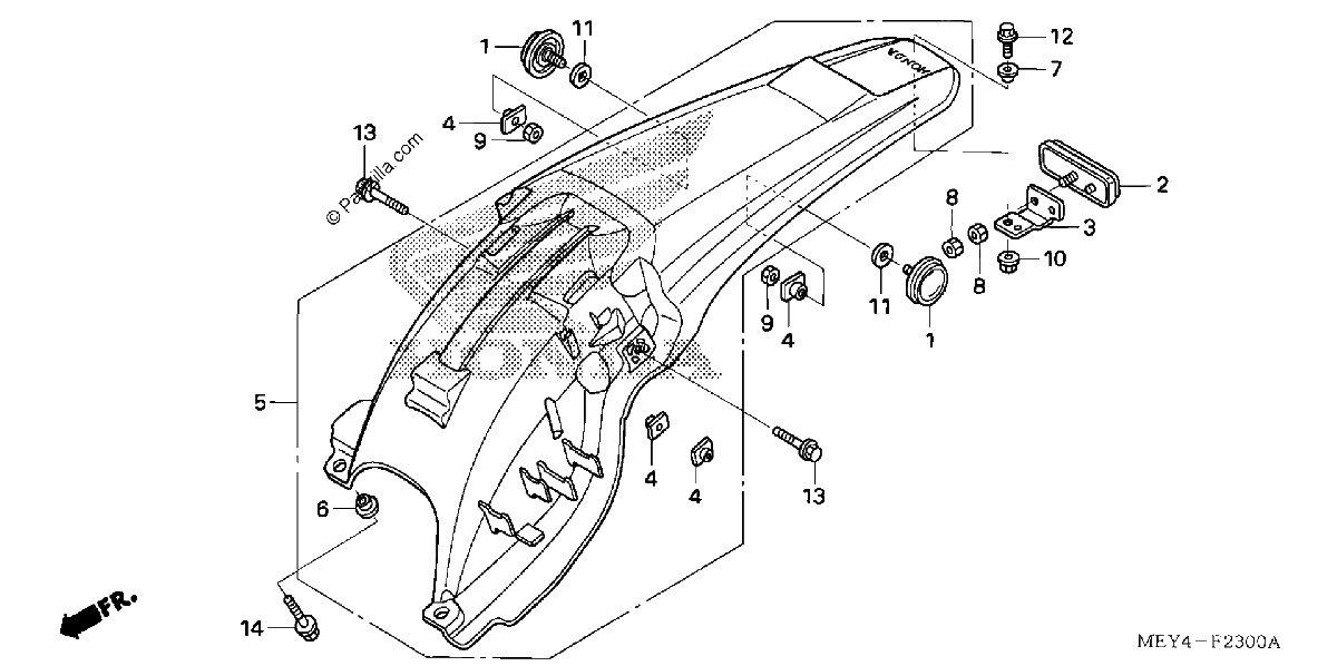 Diagrama de REAR FENDER