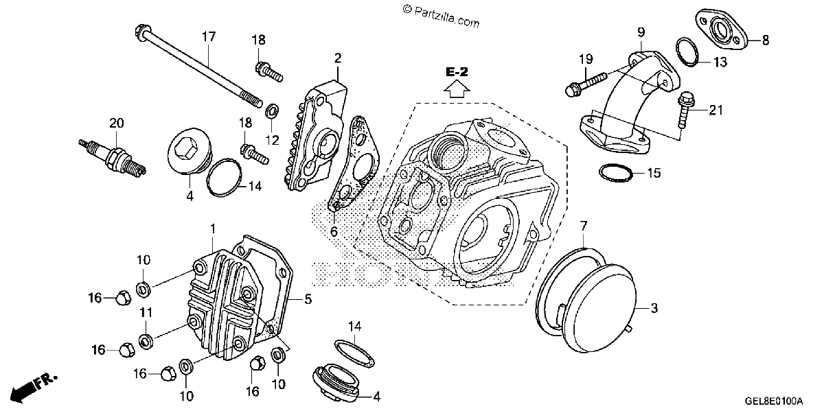 Diagrama de CYLINDER HEAD COVER