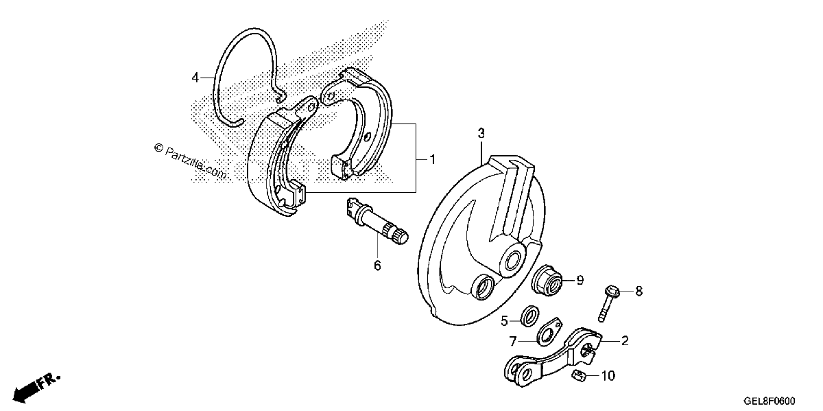 Diagrama de FRONT BRAKE PANEL