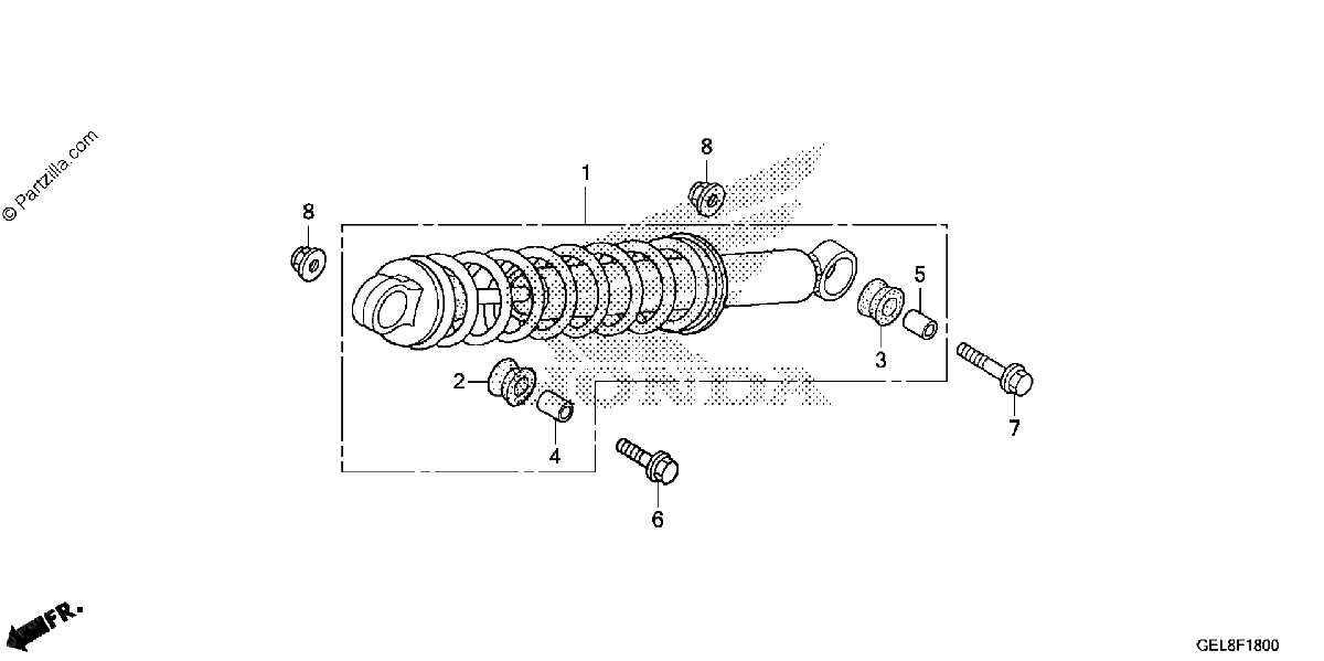 Diagrama de REAR SHOCK ABSORBER