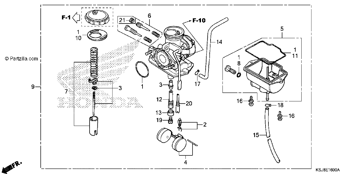 Diagrama de CARBURETOR CRF80F