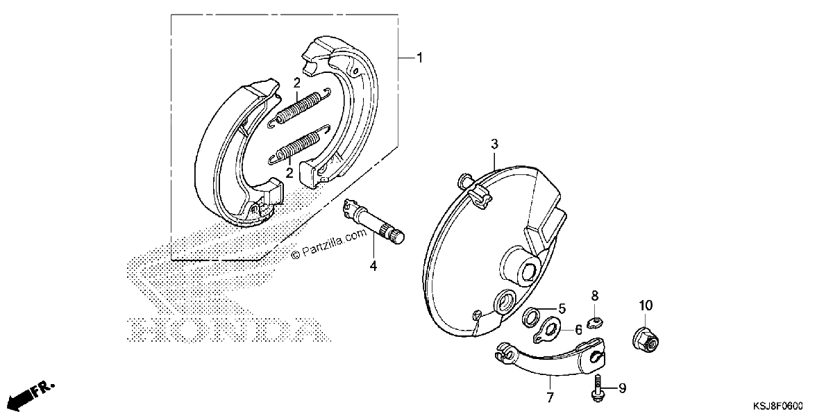 Diagrama de FRONT BRAKE PANEL