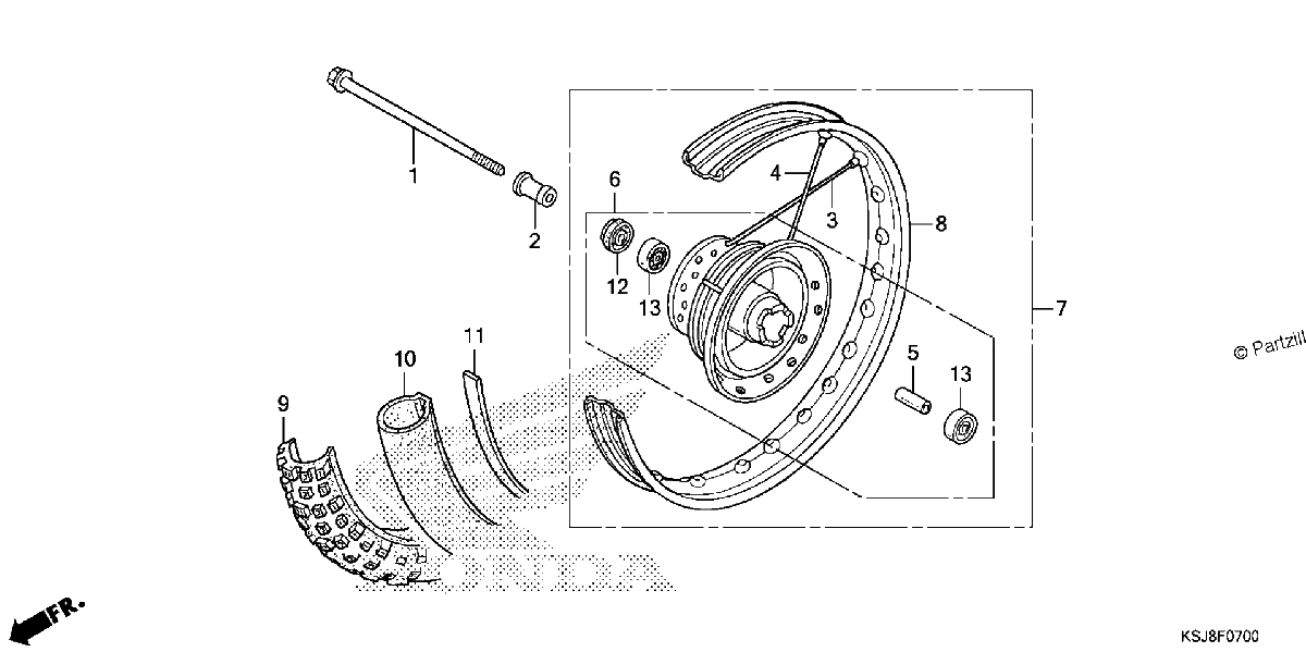 Diagrama de FRONT WHEEL