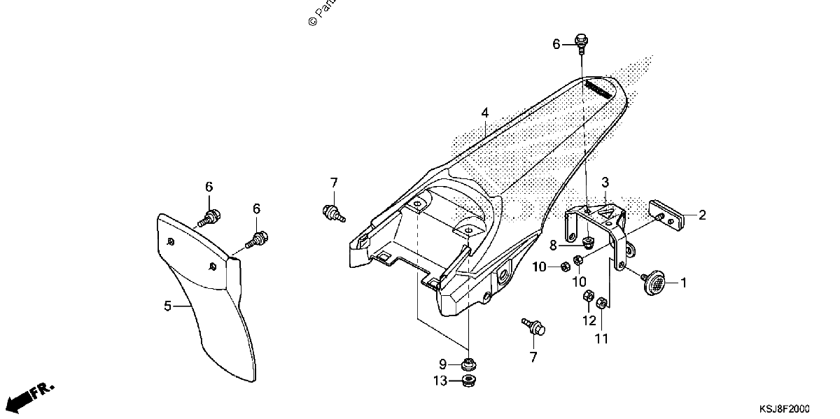 Diagrama de REAR FENDER