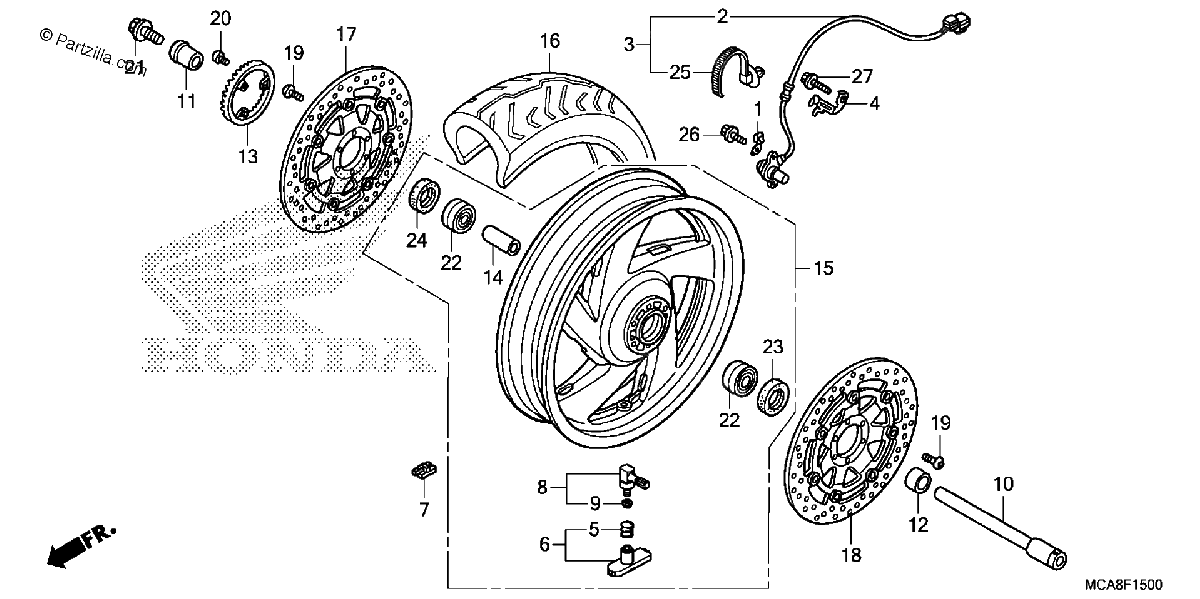 Diagrama de FRONT WHEEL