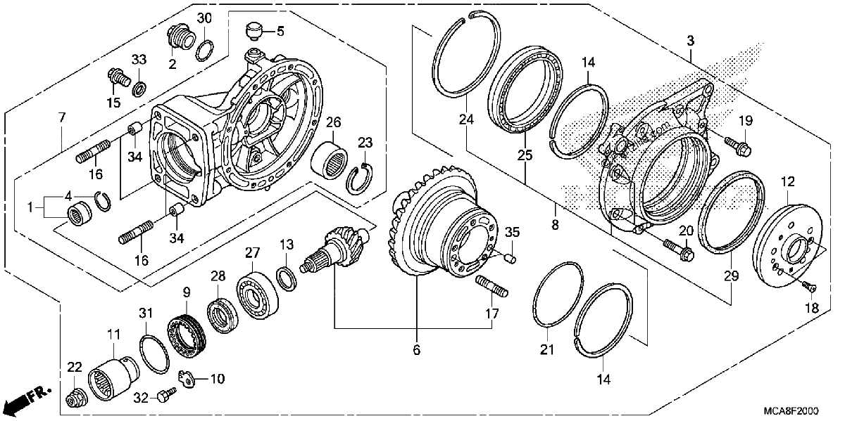 Diagrama de FINAL DRIVEN GEAR
