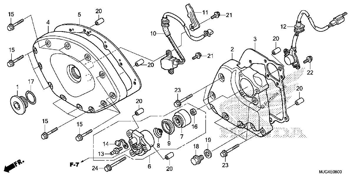 Diagrama de FRONT COVER TRANSMISSION COVER