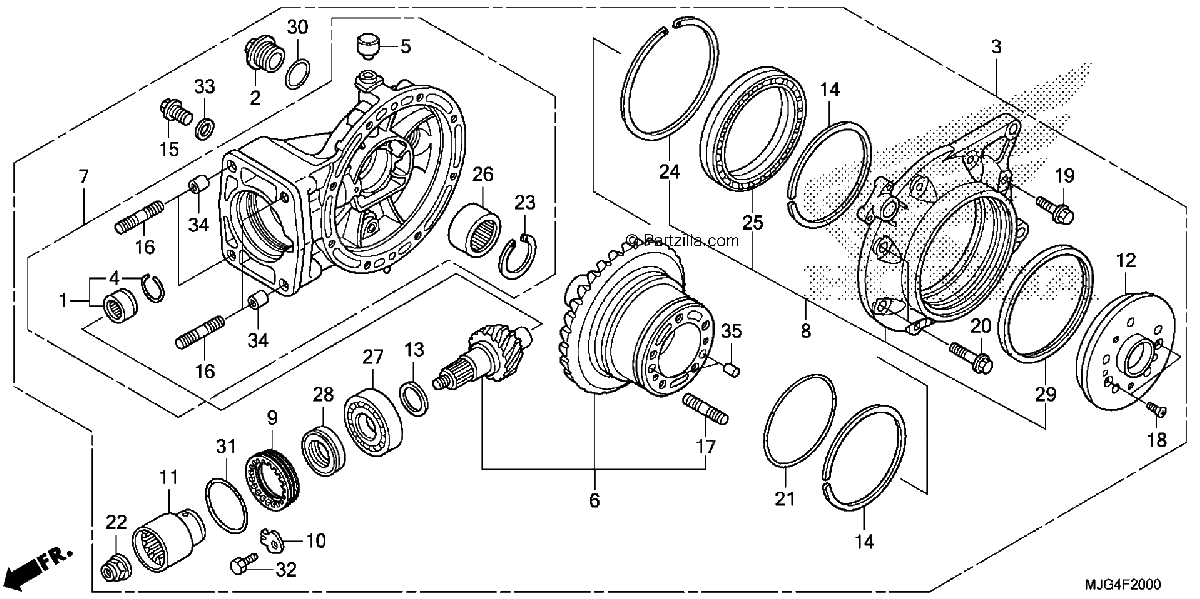 Diagrama de FINAL DRIVEN GEAR
