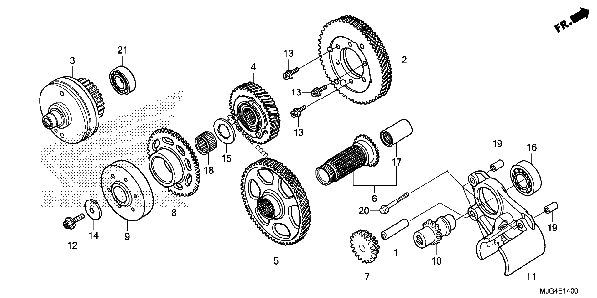 Diagrama de PRIMARY DRIVE GEAR
