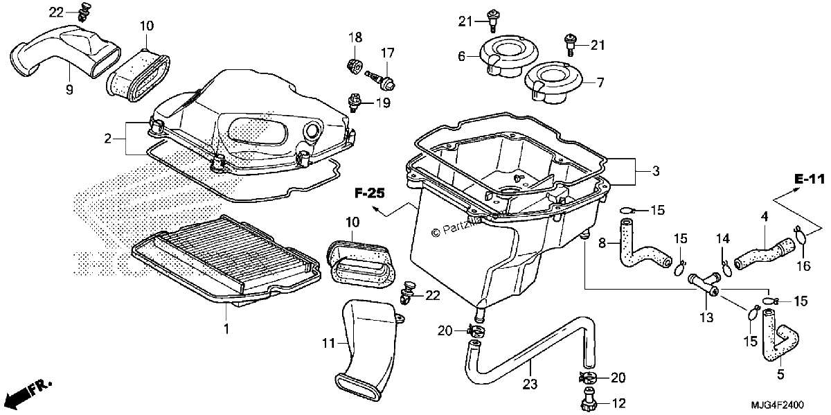 Diagrama de AIR CLEANER