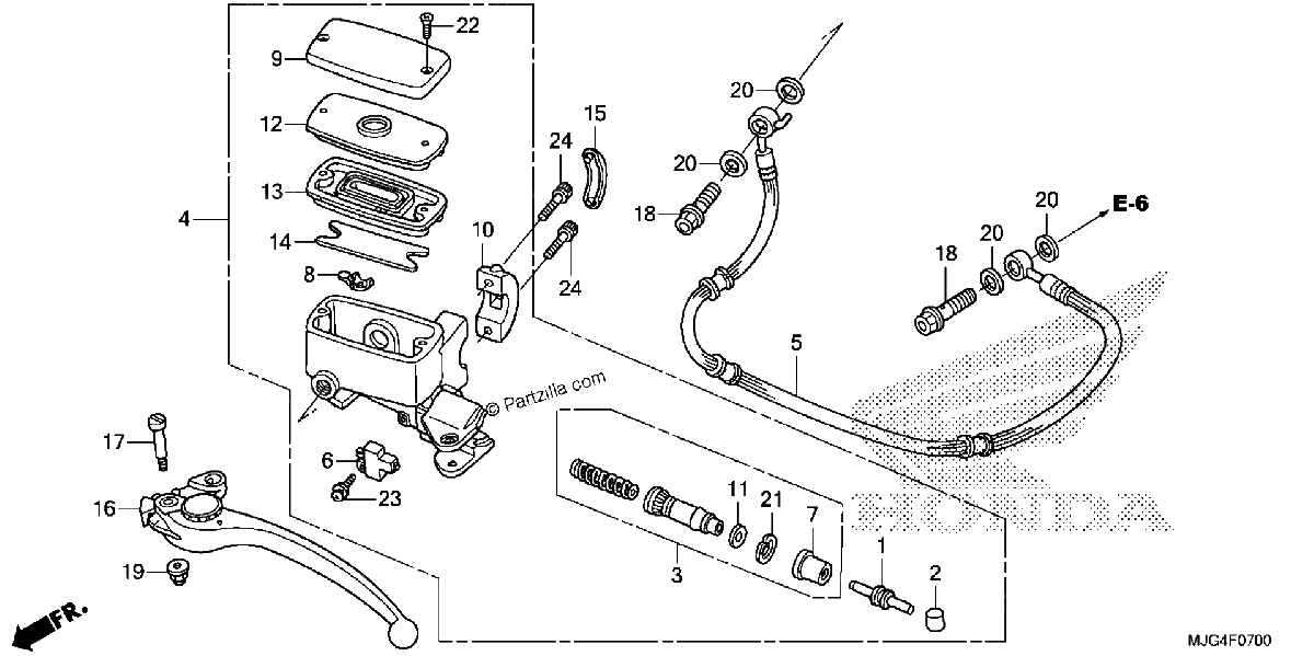 Diagrama de CLUTCH MASTER CYLINDER