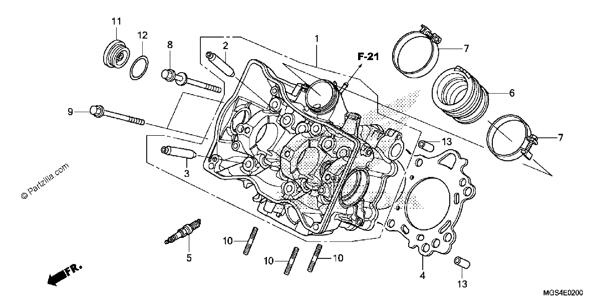Diagrama de CYLINDER HEAD