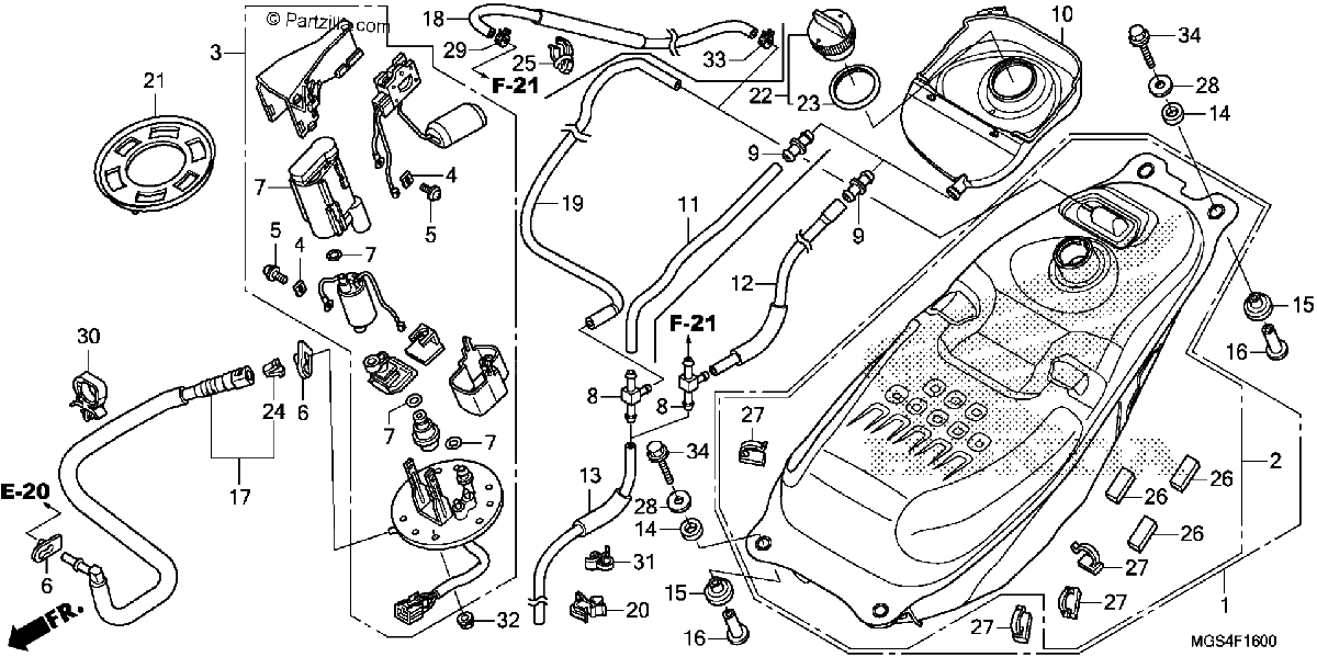 Diagrama de FUEL TANK FUEL PUMP