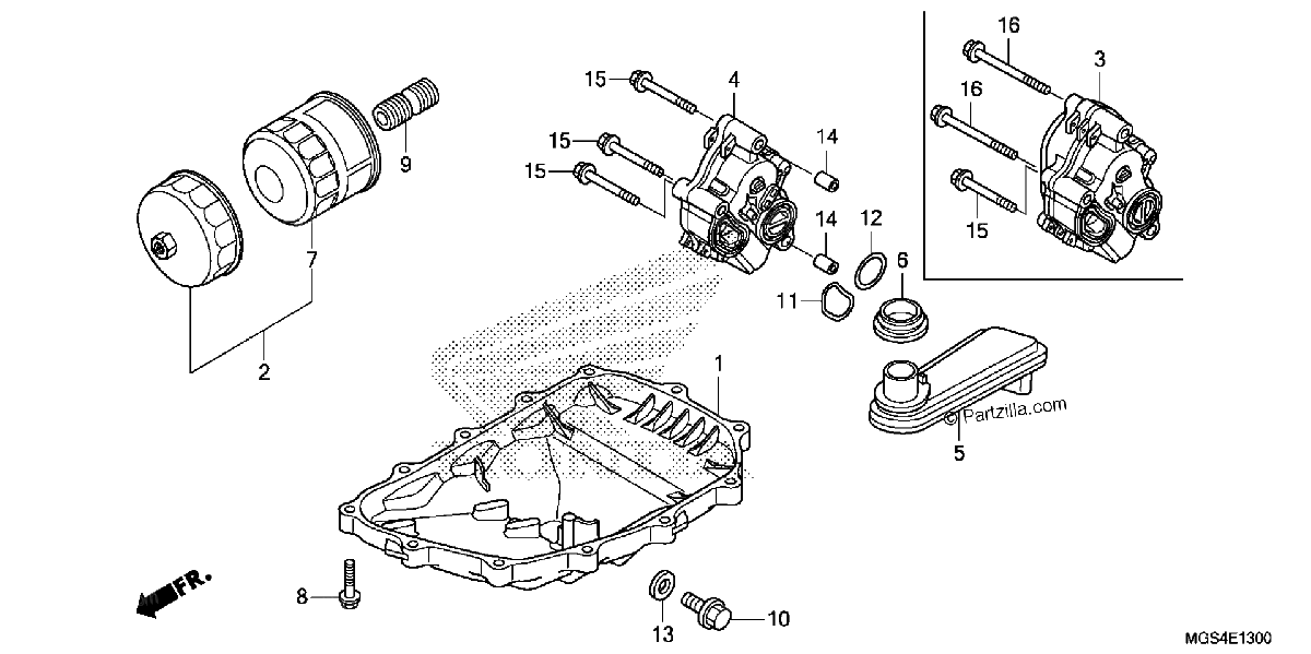 Diagrama de OIL PAN OIL PUMP