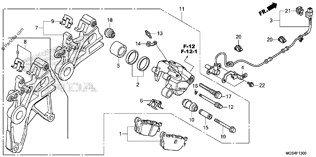 Diagrama de REAR BRAKE CALIPER