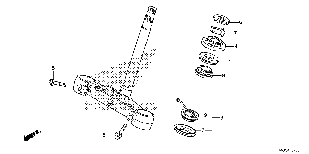 Diagrama de STEERING STEM