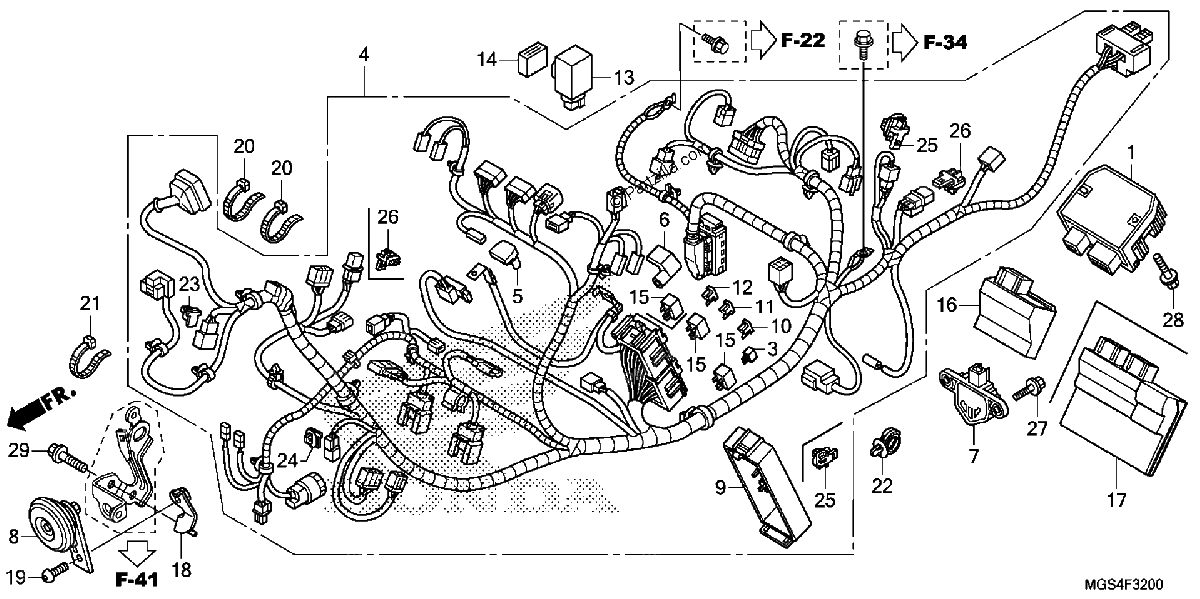 Diagrama de WIRE HARNESS
