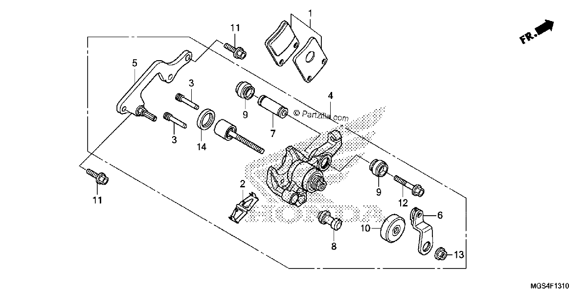 Diagrama de PARKING BRAKE CALIPER