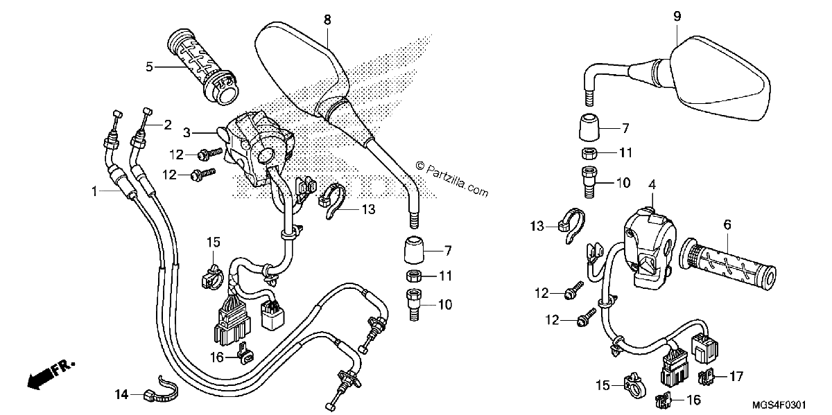 Diagrama de SWITCH CABLE NC700XD