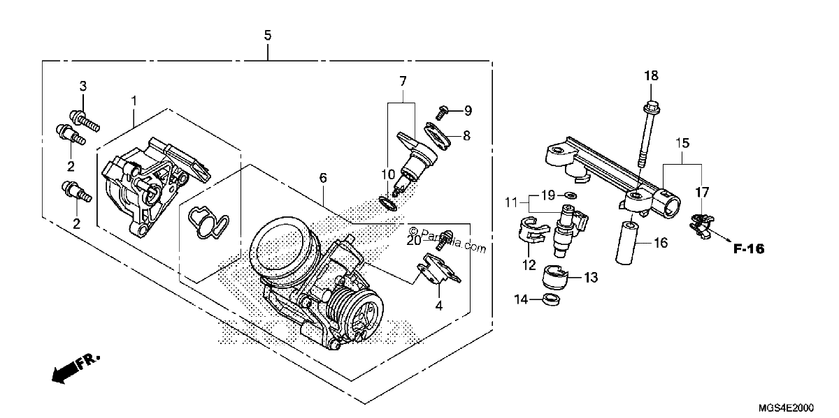 Diagrama de THROTTLE BODY