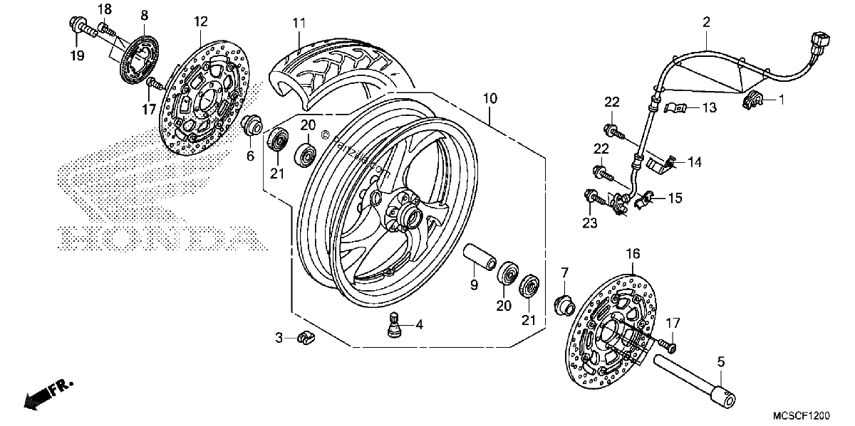Diagrama de FRONT WHEEL