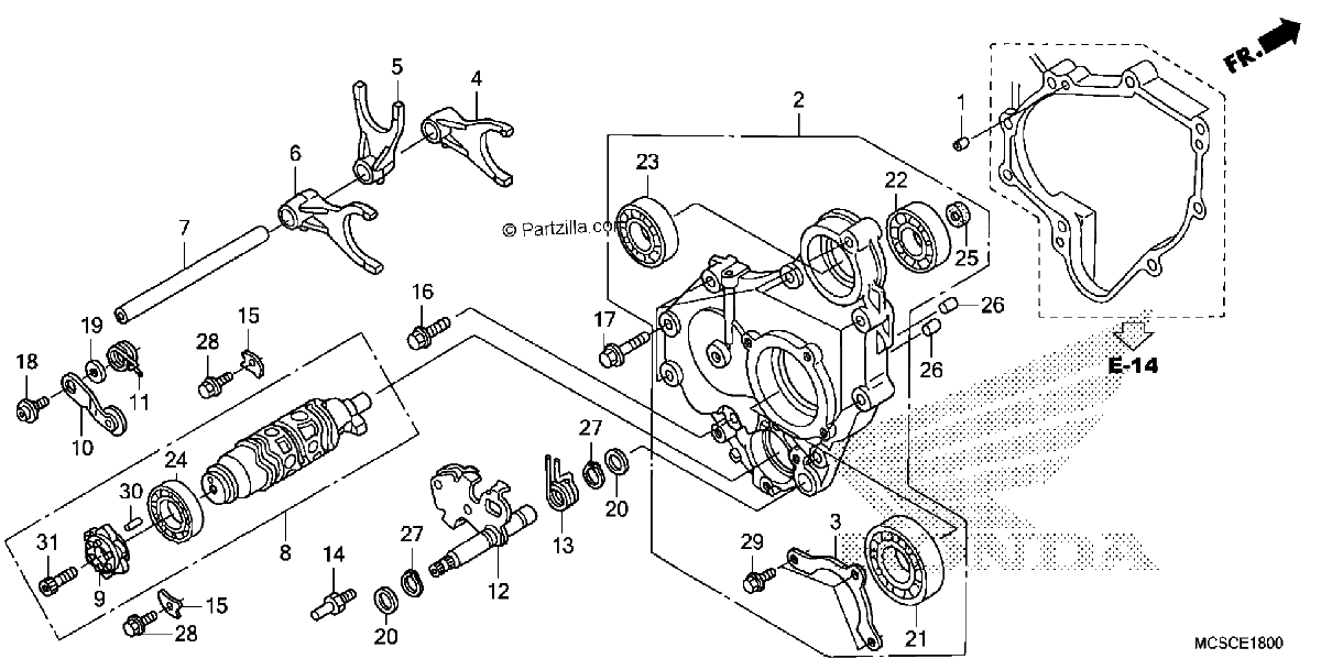 Diagrama de GEARSHIFT DRUM