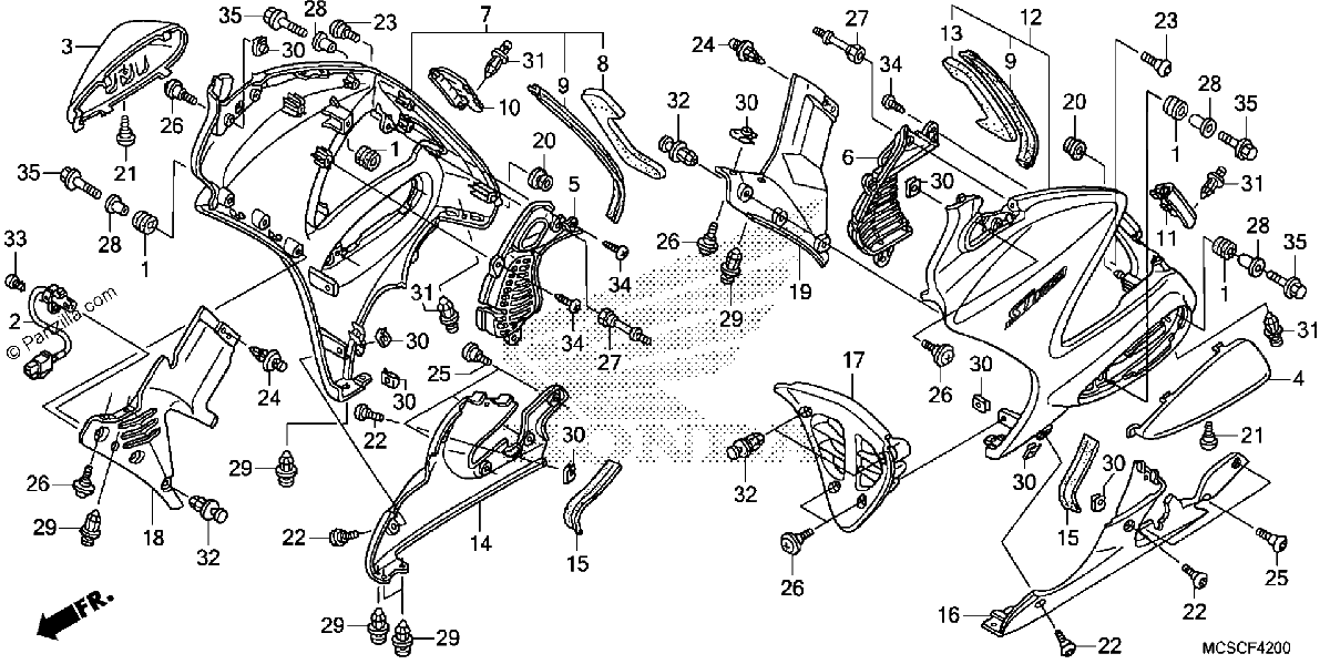 Diagrama de LOWER COWL