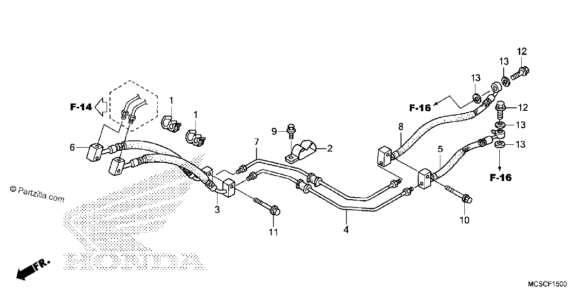 Diagrama de REAR BRAKE HOSE