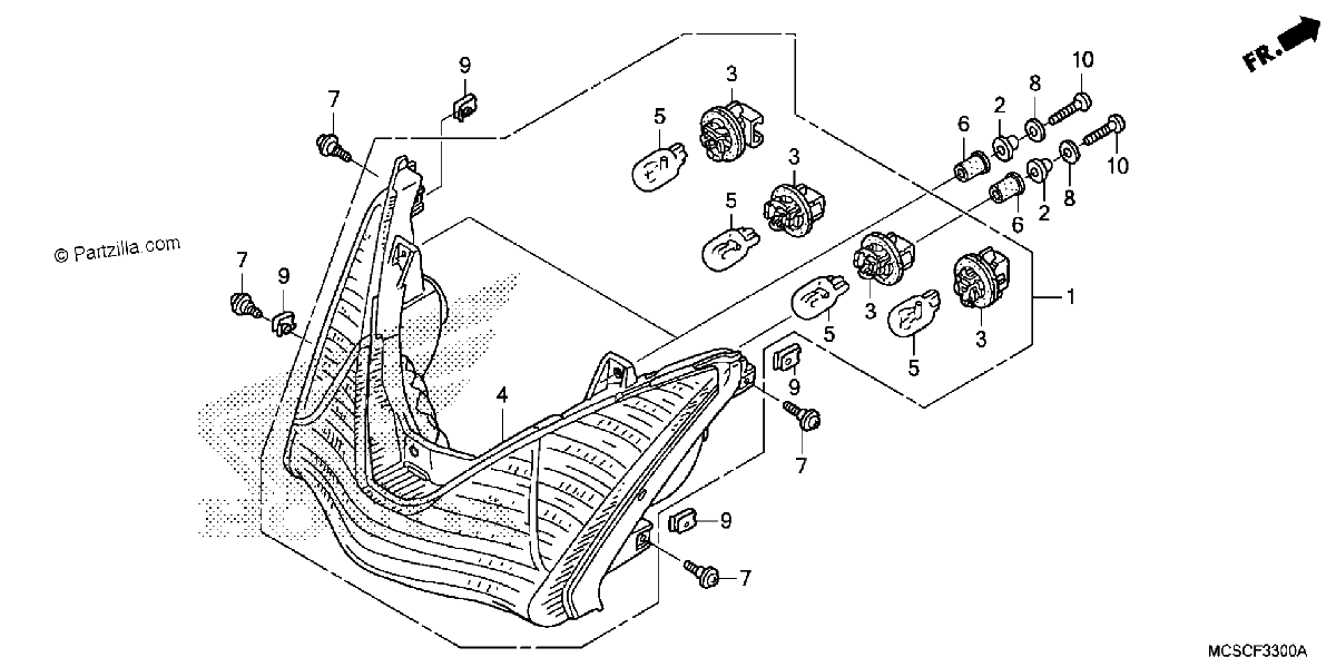 Diagrama de REAR COMBINATION LIGHT