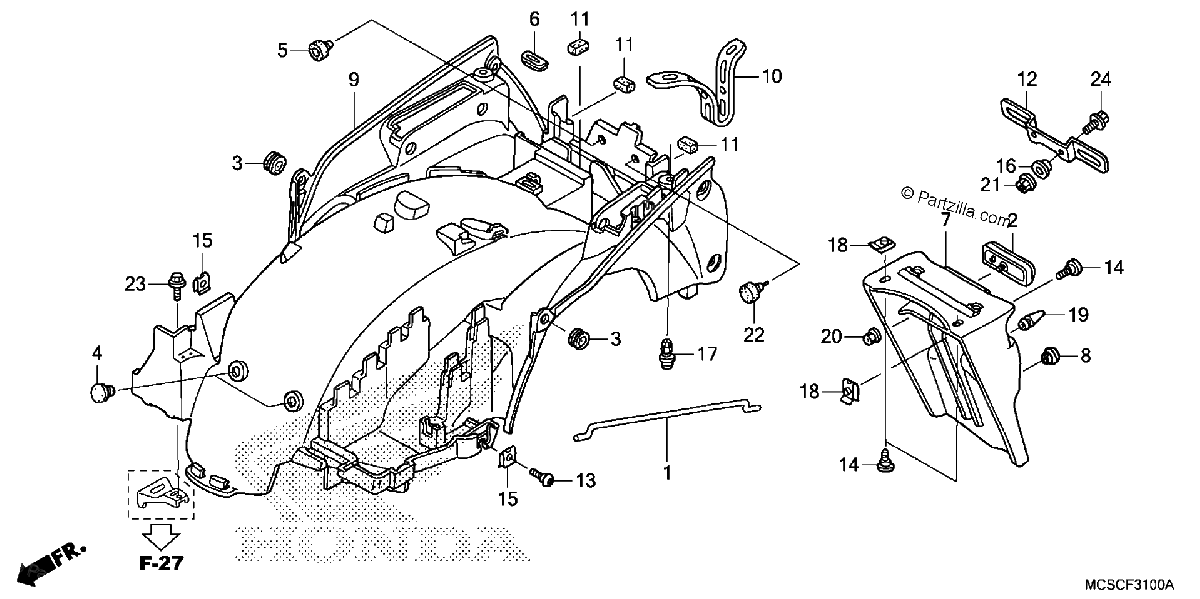 Diagrama de REAR FENDER