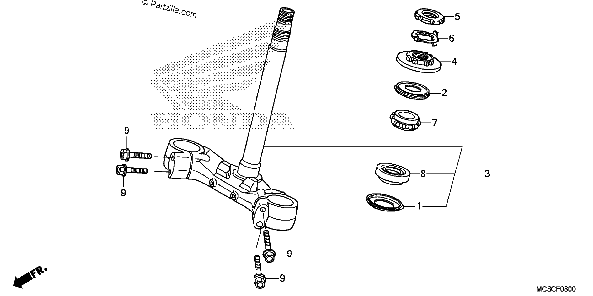 Diagrama de STEERING STEM