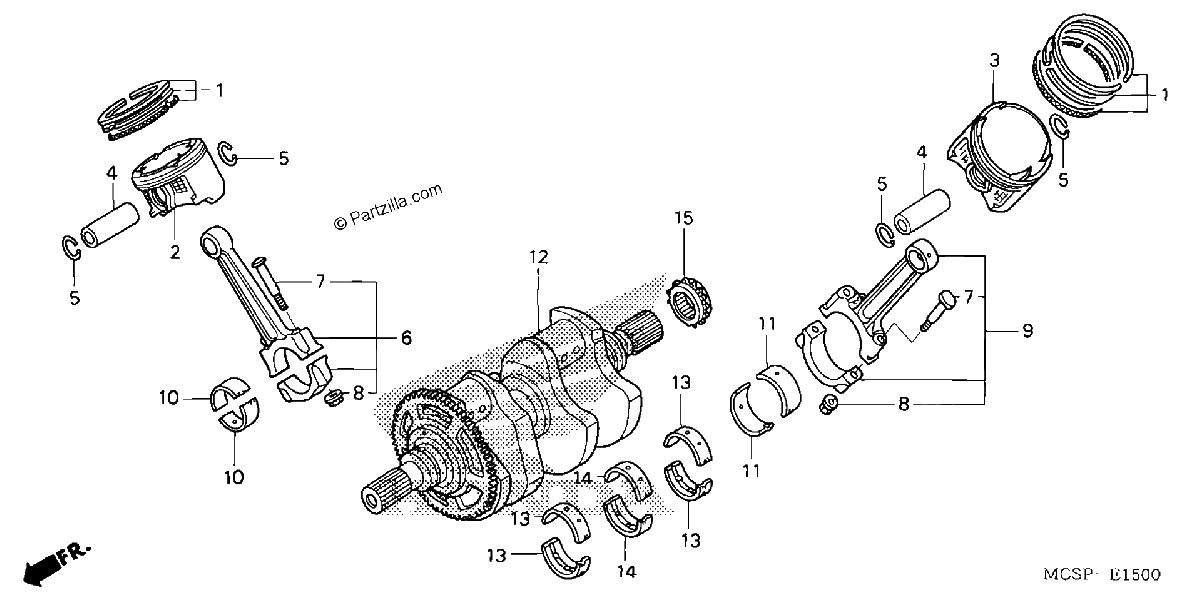 Diagrama de CRANKSHAFT PISTON