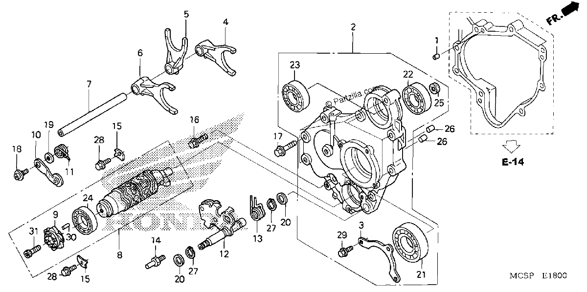 Diagrama de GEARSHIFT DRUM
