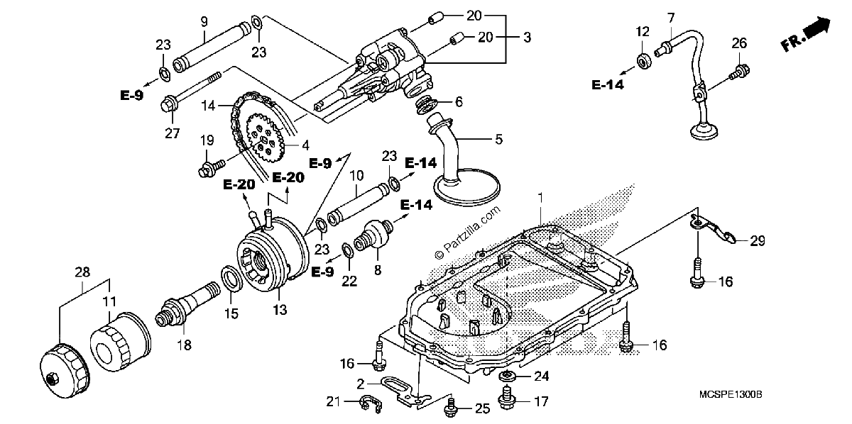 Diagrama de OIL PUMP OIL PAN