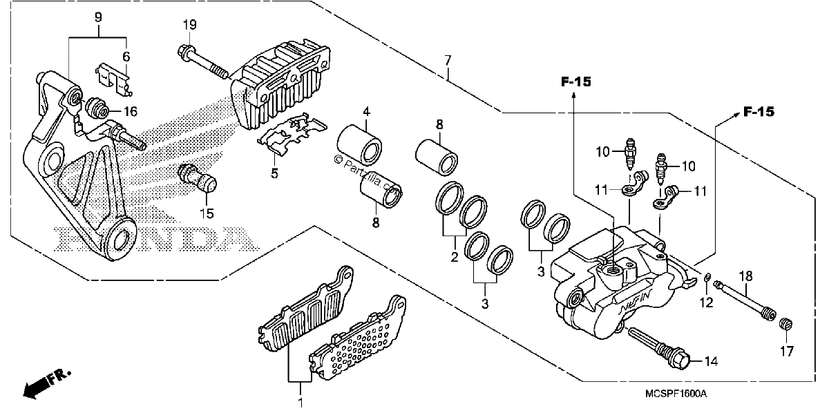 Diagrama de REAR BRAKE CALIPER