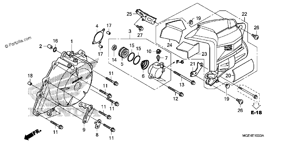 Diagrama de ALTERNATOR COVER