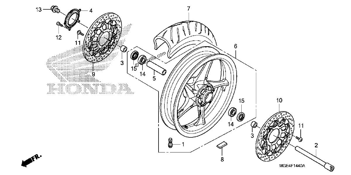 Diagrama de FRONT WHEEL
