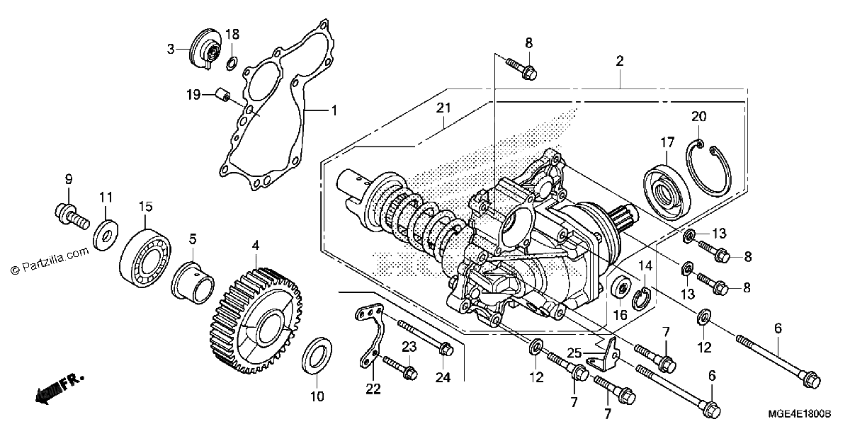 Diagrama de SIDE GEAR CASE