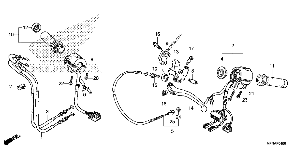Diagrama de HANDLE SWITCH CABLE