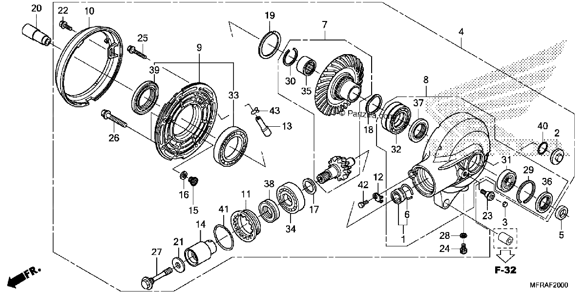 Diagrama de FINAL DRIVEN GEAR