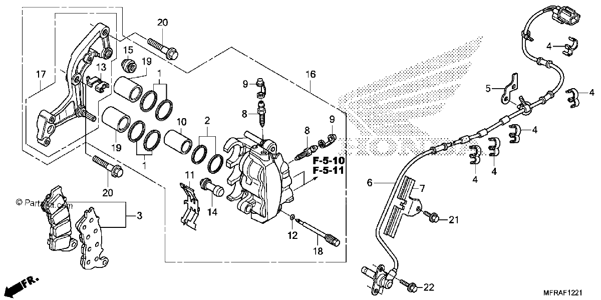 Diagrama de FRONT BRAKE CALIPER 2