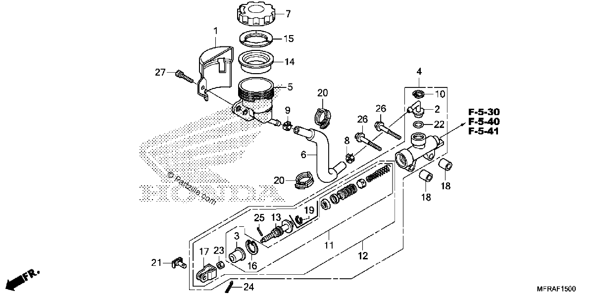 Diagrama de REAR BRAKE MASTER CYLINDER