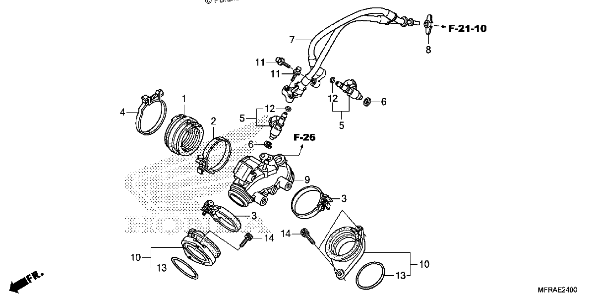 Diagrama de INTAKE MANIFOLD INJECTOR