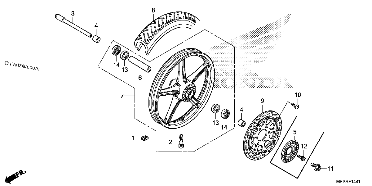 Diagrama de FRONT WHEEL 2