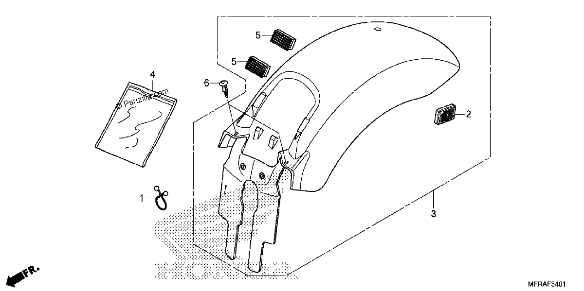 Diagrama de REAR FENDER 2