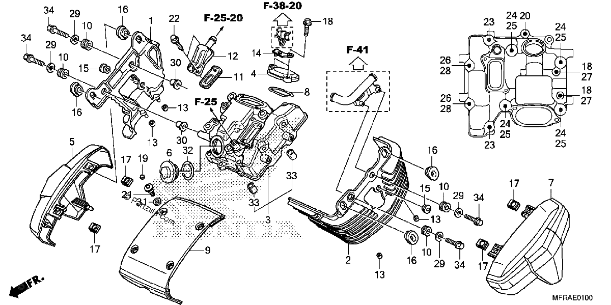 Diagrama de FRONT CYLINDER HEAD COVER