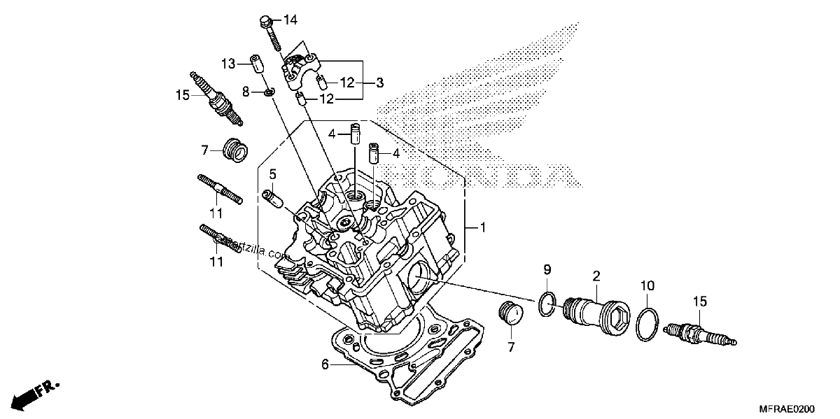 Diagrama de FRONT CYLINDER HEAD