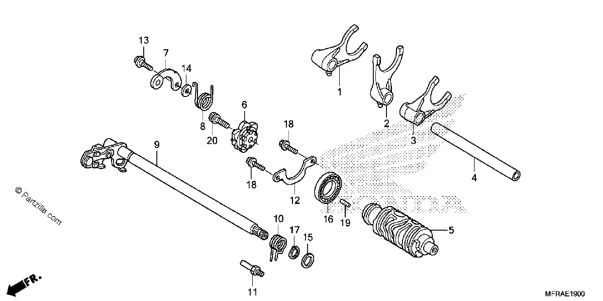 Diagrama de GEARSHIFT DRUM