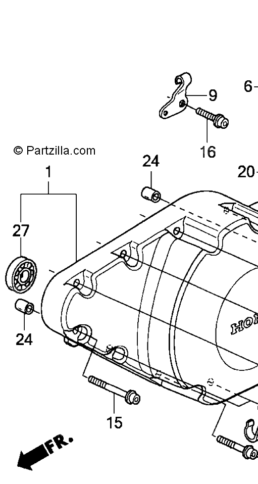 Diagrama de LEFT CRANKCASE COVER